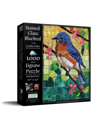 Stained Glass Bluebird 1000 piece Jigsaw Puzzle for Adults