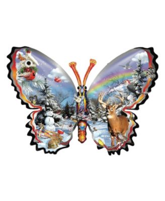 Winter Butterfly 1000 piece Jigsaw Puzzle for Adults Special Shape