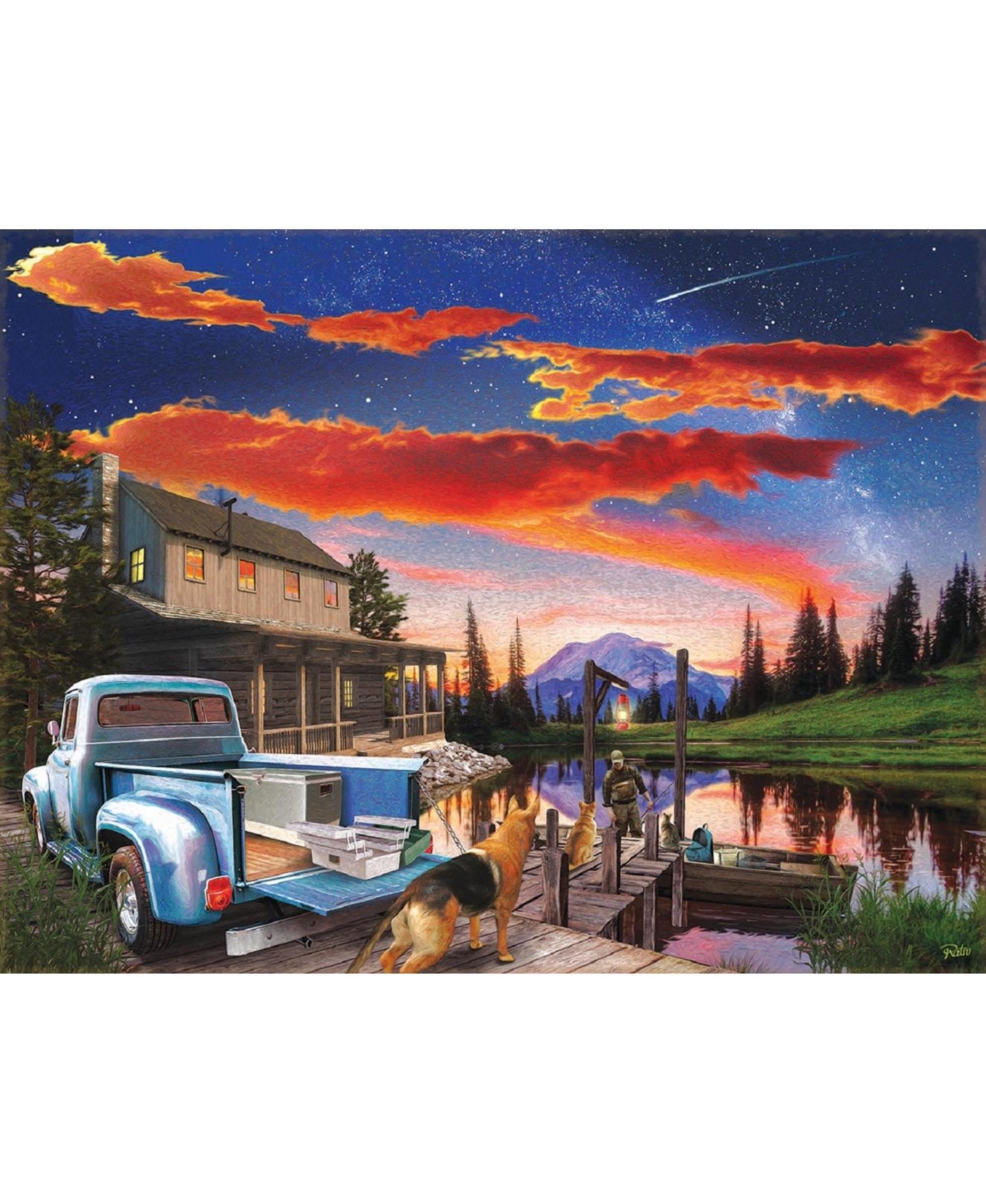 SunsOut Red Skies 500 piece Jigsaw Puzzle for Adults