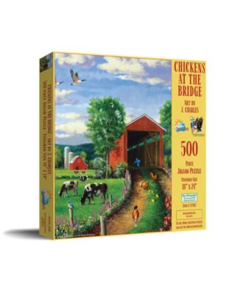 Chickens At the Bridge 500 piece Jigsaw Puzzle for Adults