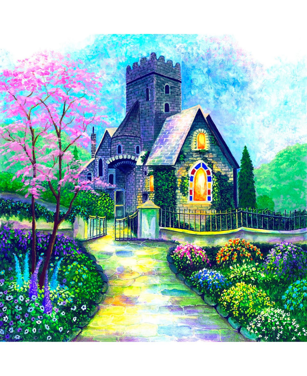 SunsOut Irish Church 500 piece Jigsaw Puzzle for Adults