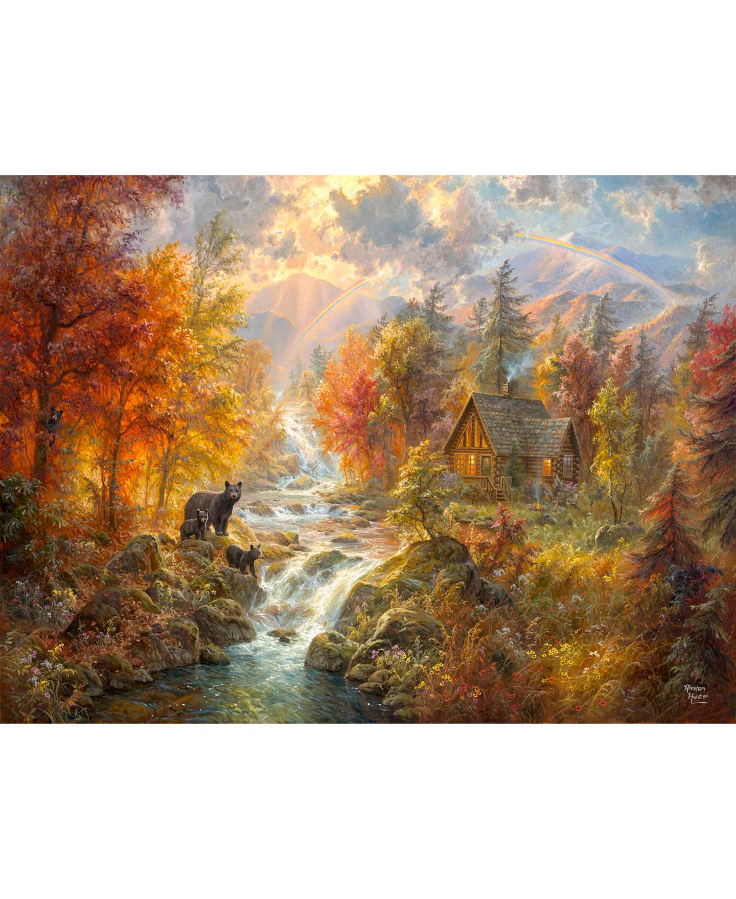 Детский пазл SunsOut Autumn at Rainbow Falls 1000-Piece Interlocking Jigsaw Puzzle, Ages 15+ — фото 3