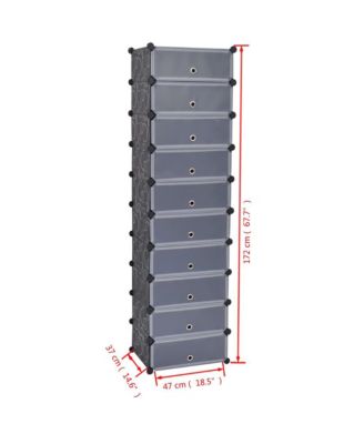 Plastic panels, Steel frames Large Shoe Organizer
