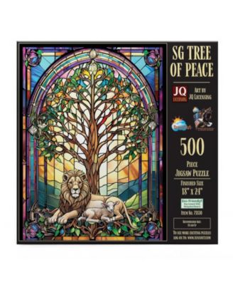 Tree of Peace Stained Glass 500 piece Jigsaw Puzzle for Adults