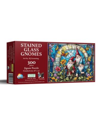 Stained Glass Gnomes 300 piece Jigsaw Puzzle for Adults