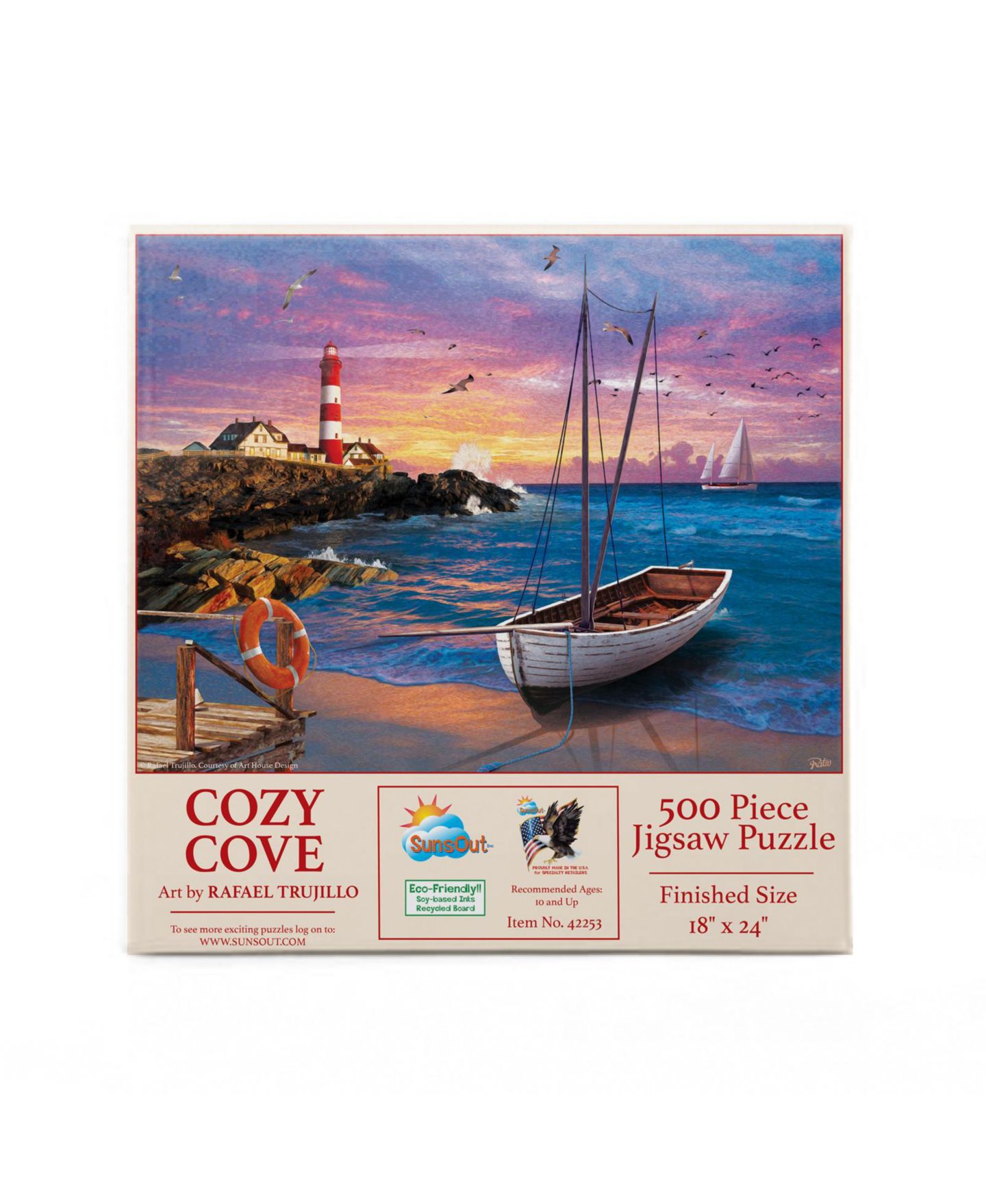 Детский пазл SunsOut Cozy Cove 500 Piece Jigsaw Puzzle, от 15 лет — фото 3