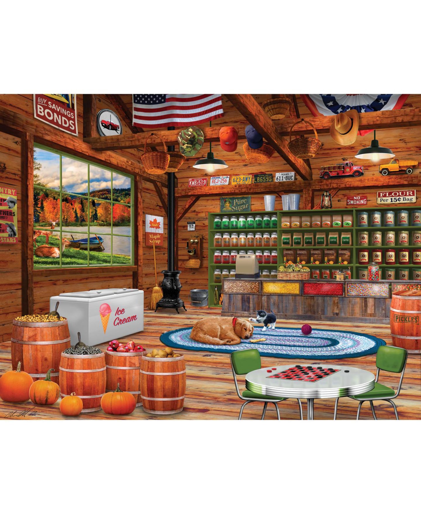 Детский пазл SunsOut Mountain General Store 1000-Piece Interlocking Large-Pieces Jigsaw Puzzle, от 15 лет — фото 4
