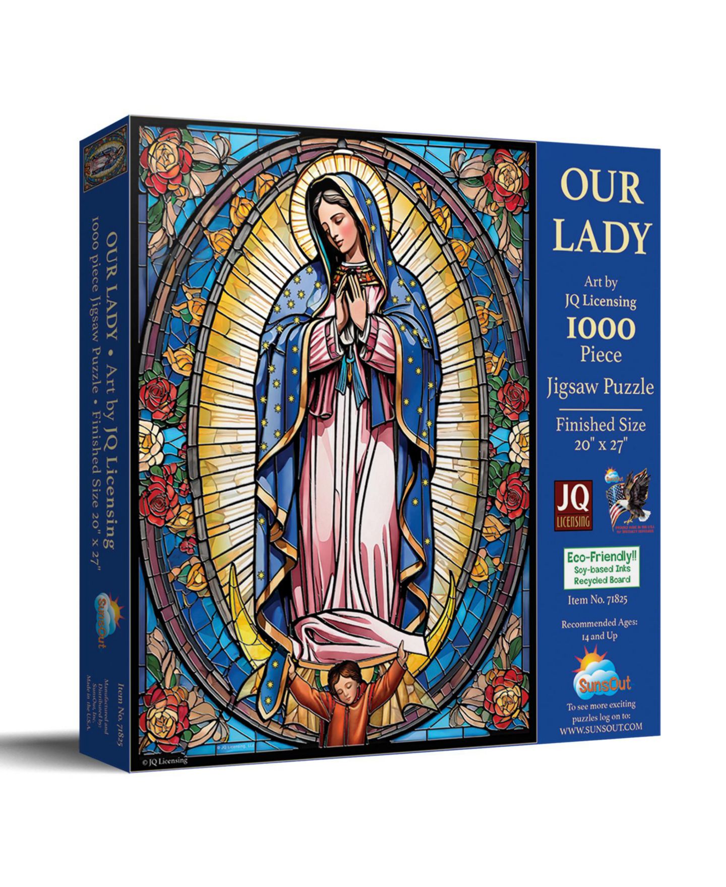 Детский пазл SunsOut Stained Glass Our Lady 1000 Piece Jigsaw Puzzle, Ages 15+ — фото 1
