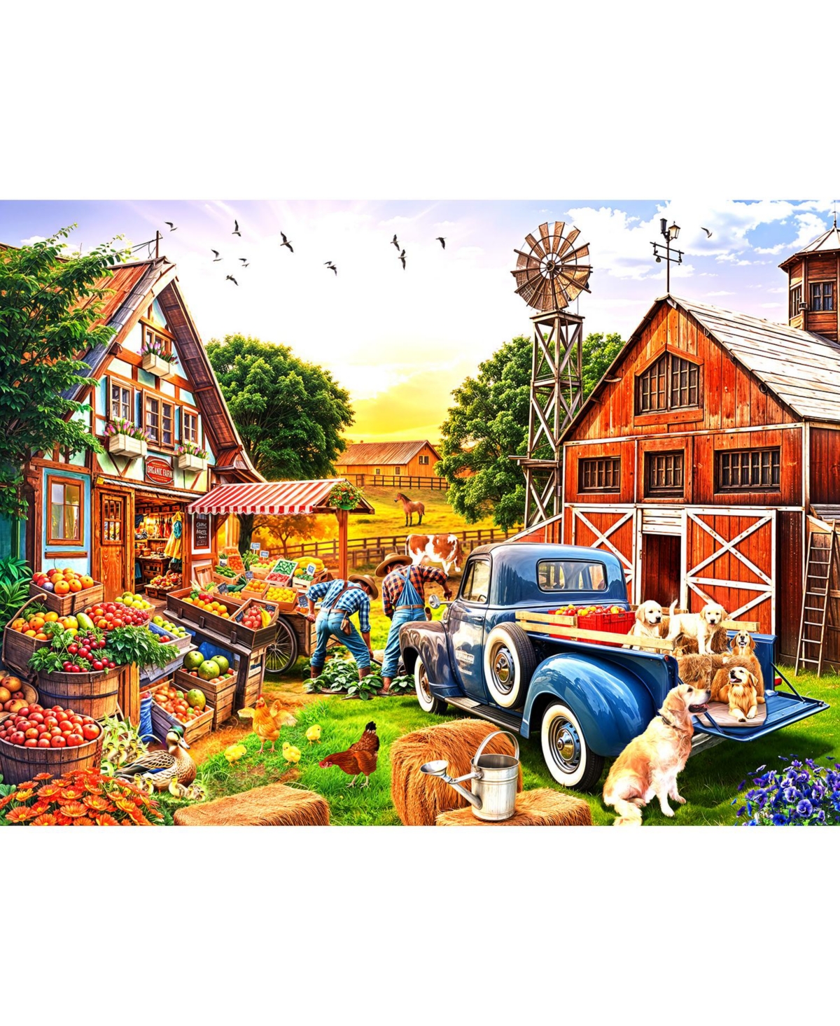 SunsOut Farm Jobs 1000 piece Jigsaw Puzzle for Adults