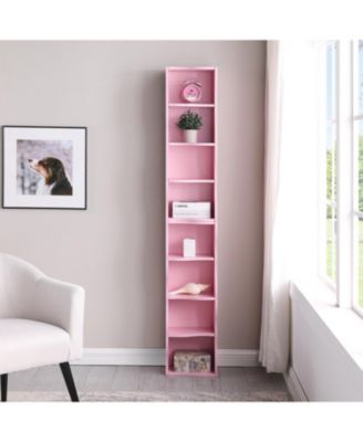 Wavy 8-Layer Adjustable Bookshelf - Narrow & Multifunctional