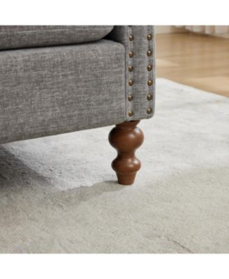 Upholstered Chaise Lounge Sleeper Sofa Daybed with Pillows