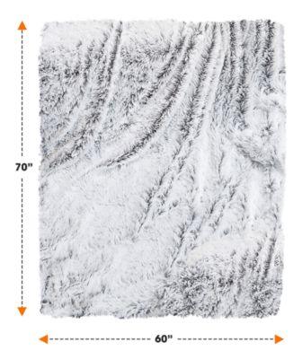 Soft and Fuzzy Reversible Shaggy Throw, 60" x 70"