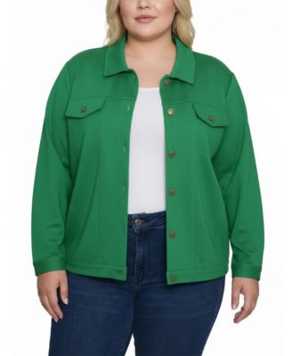 Plus Size Long Sleeve Ponte Jacket