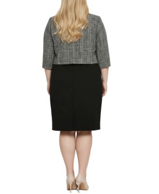 Plus Size 2 Piece Jacket and Dress Set