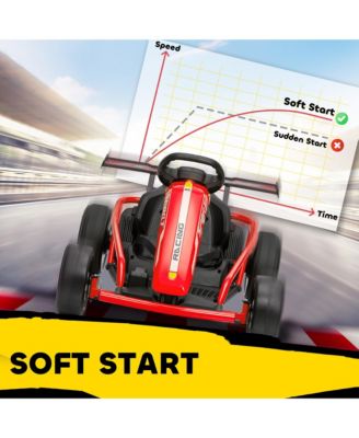 24V 8.1 MPH Electric Drift Kart for Kids with Dual Motors,