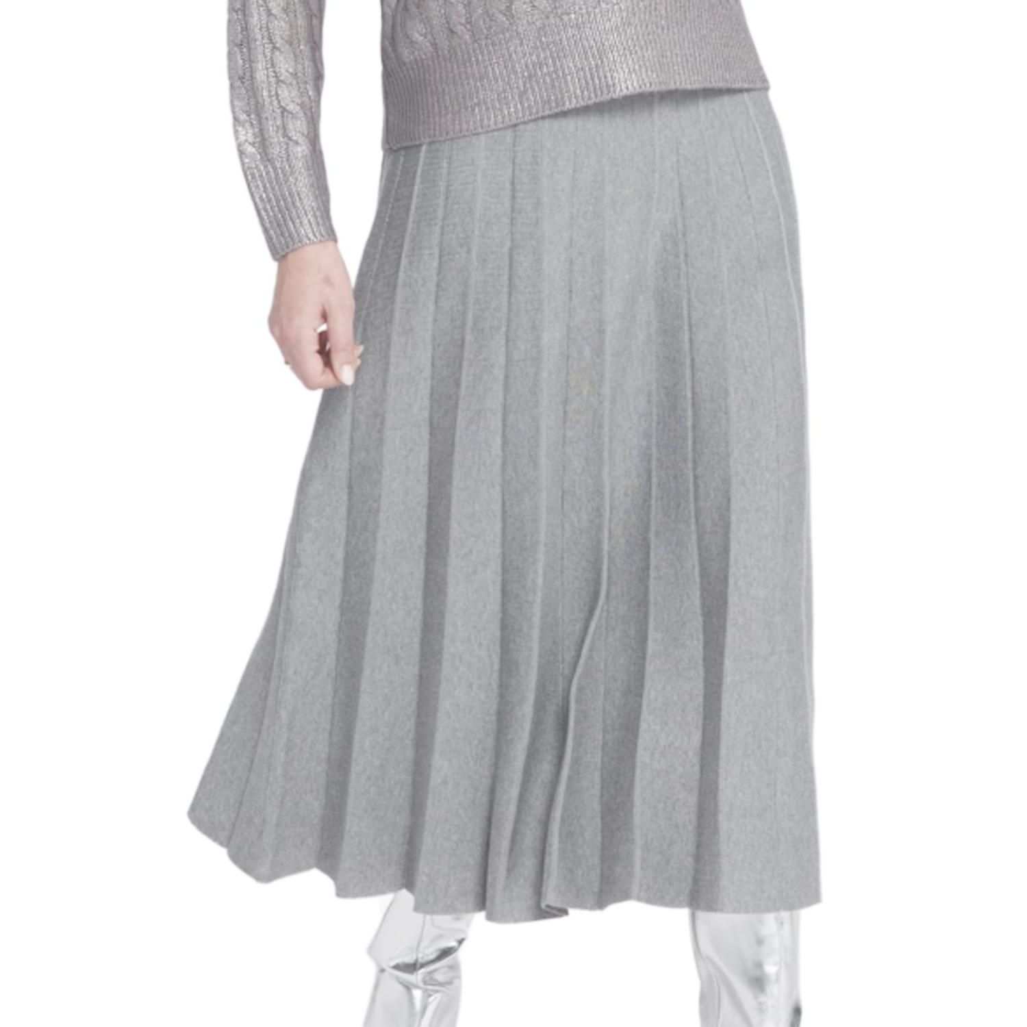 Women's Pleated Sweater Skirt