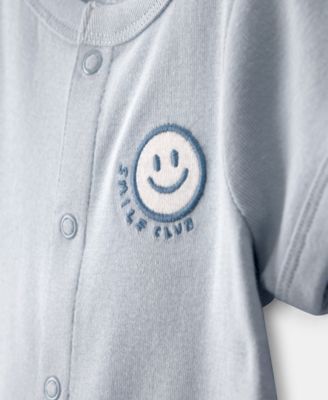 Baby Boys' Smile Club Short-Sleeve Romper