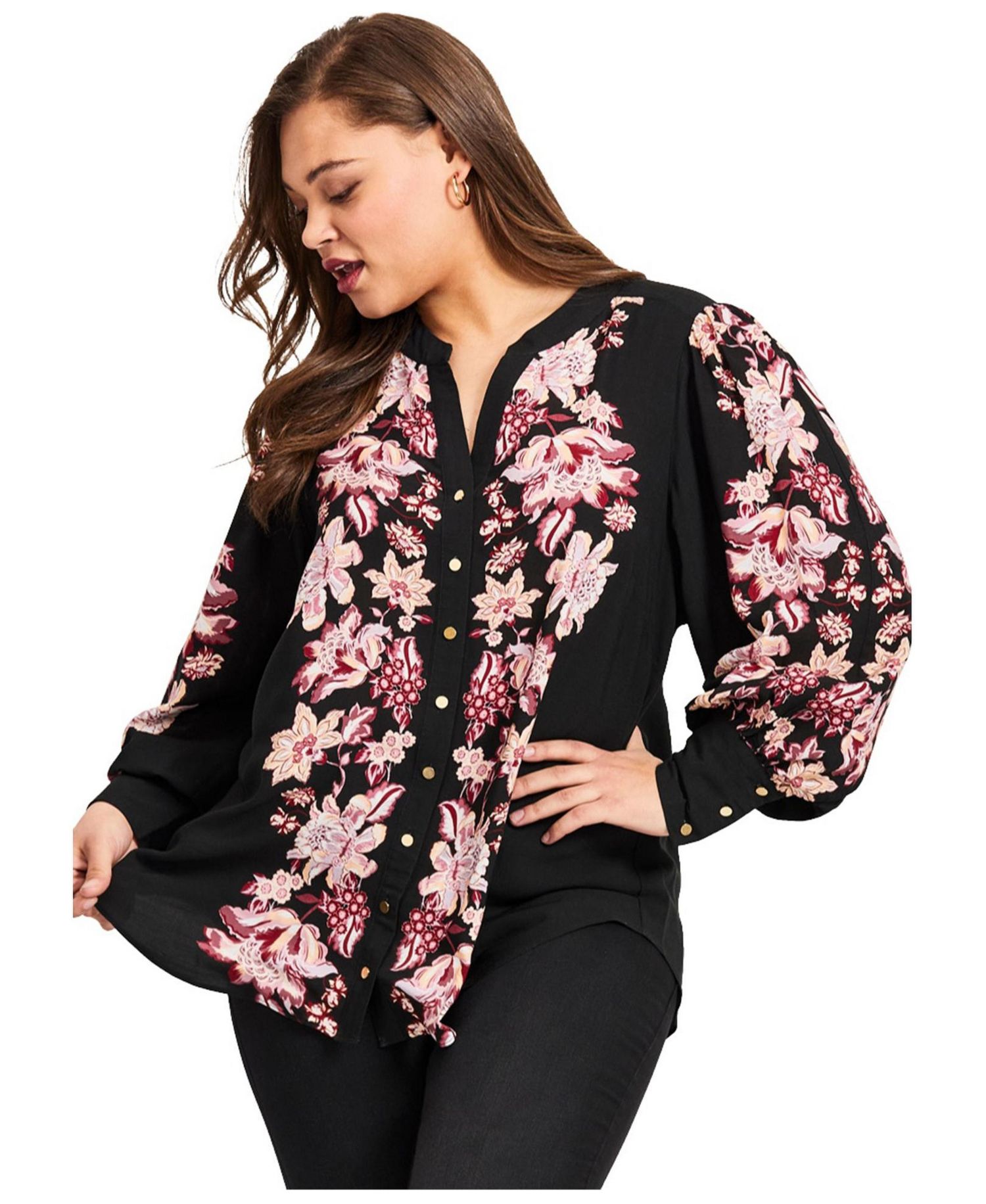Women's Plus Size Sofia Long Sleeve Blouse