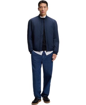 Men's Water-Repellent Soft-Touch Fabric Bomber Jacket