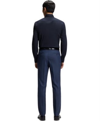 Men's Stretch-Cotton Poplin Slim-Fit Dress Shirt