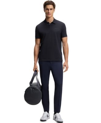 Men's Cotton-Piqu&eacute; Printed Pattern Polo Shirt