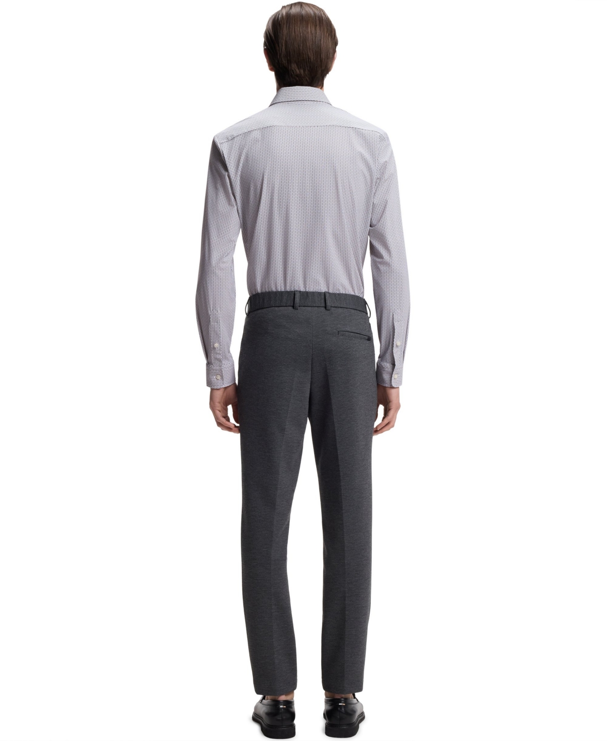 Boss by Hugo Men's Printed Performance-Stretch Jersey Slim-Fit Dress Shirt