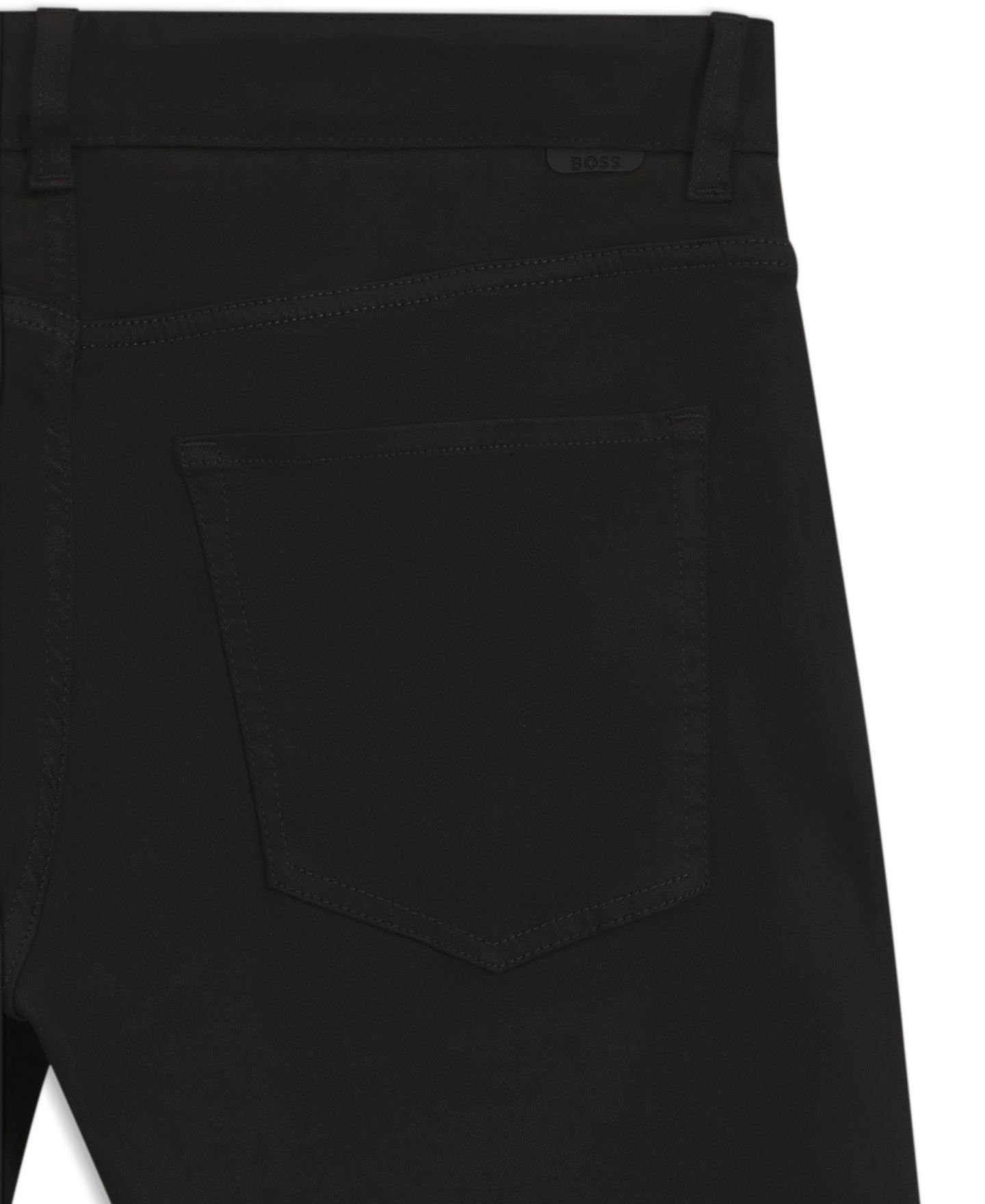 Мужские брюки Hugo Boss Fade-Resistant Twill Slim-Fit, цвет: Чёрный — фото 2