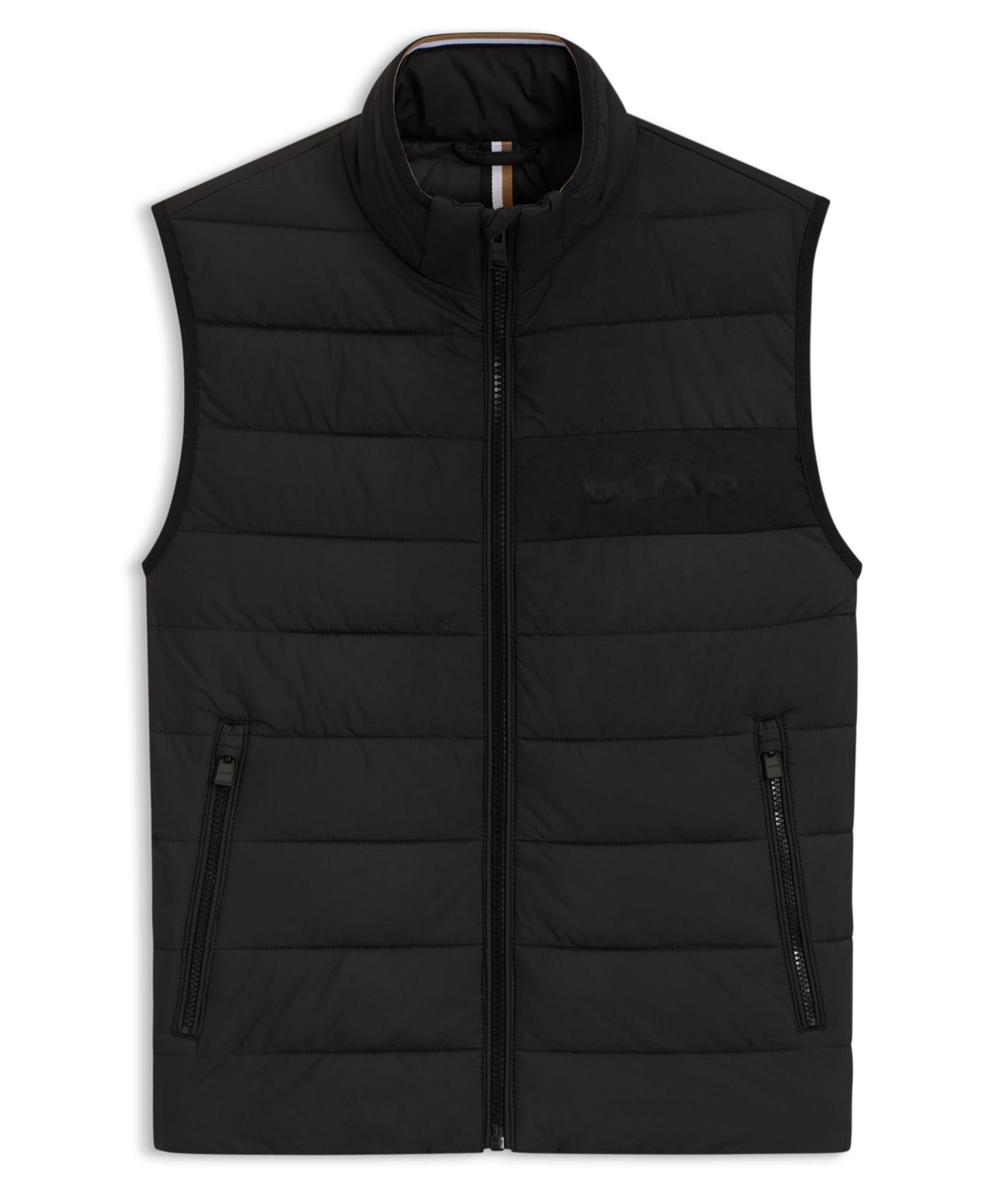 Мужской жилет Hugo Boss Water-Repellent Tonal Logo Gilet Vest, цвет: Чёрный — фото 3