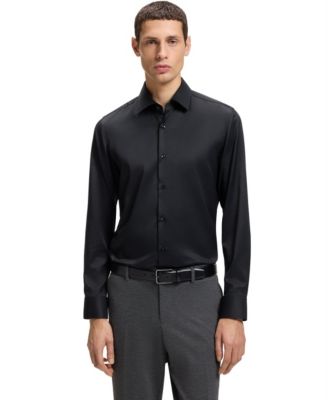 Men's Performance-Stretch Twill Slim-Fit Dress Shirt