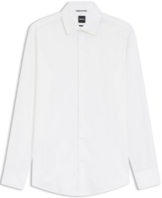 Men's Performance-Stretch Twill Slim-Fit Dress Shirt