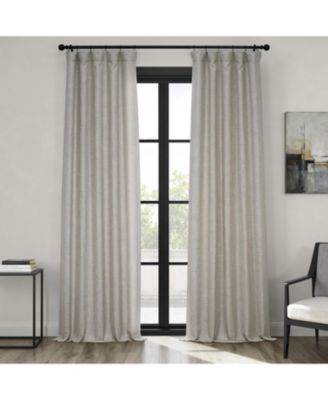 Faux Linen Room Darkening Curtains for Bedroom and Living Room Curtains (1 Panel)