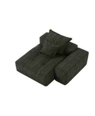 Modern Chenille Modular Sectional Sofa with Pillows