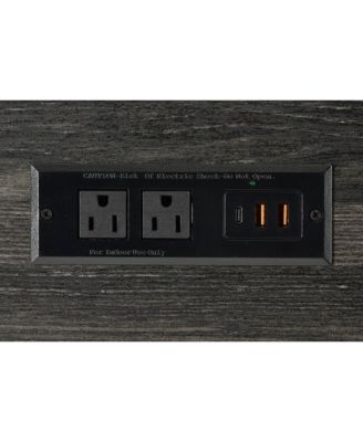 Industrial Bar Table Set with Power Outlet