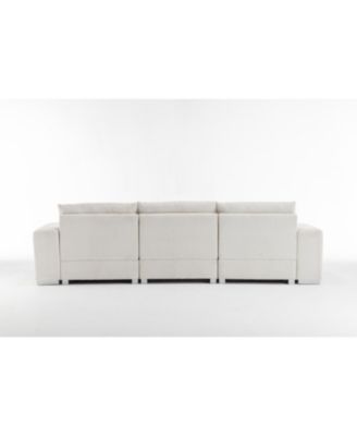 Nordic L-Shaped Flannel Sofa - Minimalist Living Room