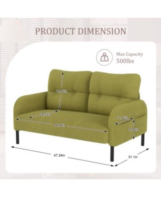 Corduroy Double Sofa - Living Room/Bedroom
