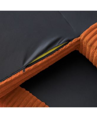 Streamdale 87" Oversized Sectional Sofa Bed with Double Chaise - Orange