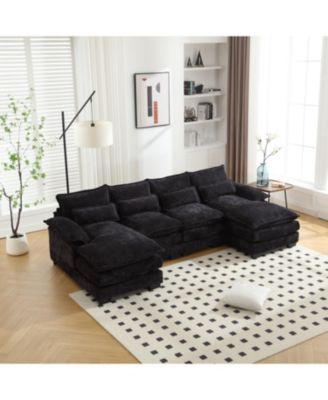 Streamdale Chenille U-Shaped Sofa (Oversized, 4-Seater)