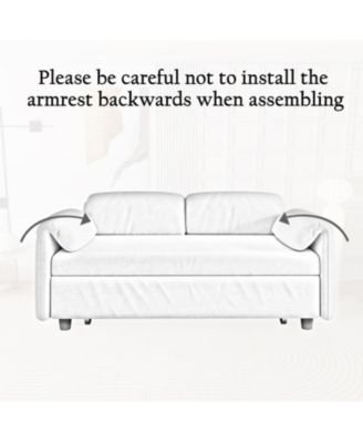 Streamdale Yellow Velvet Sofa Bed - Converts to Retractable Bed