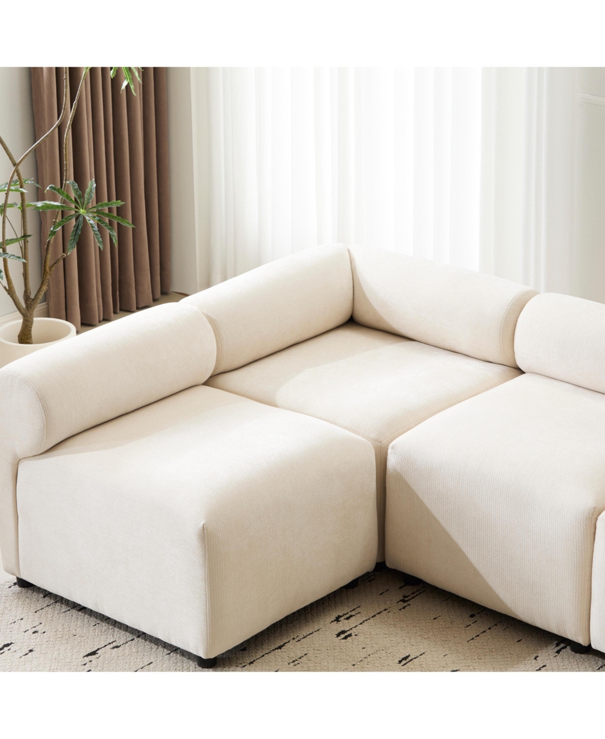 Streamdale Furniture Evelyn 114" 6-Piece U-Shaped Modular Sectional Sofa