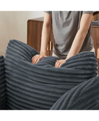 Oversized Corduroy Chaise Lounge Sofa