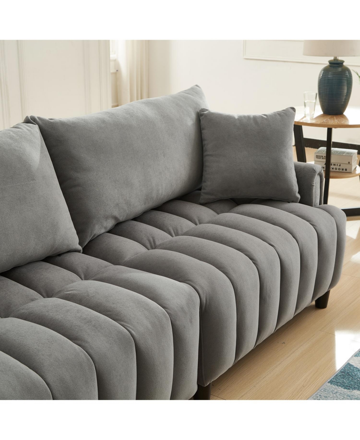 Streamdale Furniture 83" Futon Sofa Bed with Pillows, Convertible Sleeper