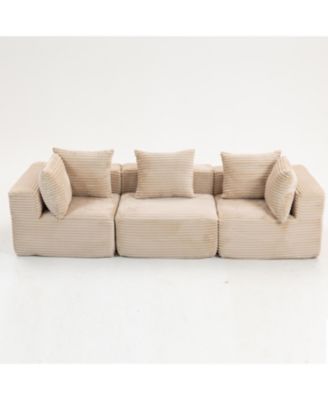  Corduroy Modular Lounge Sofa - No Assembly