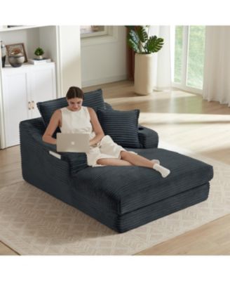 Streamdale Modern Cushioned Sofa Lounge Chair - Dark Gray