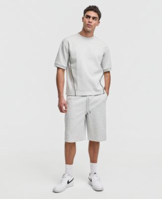 Mode of One Men's Relaxed-Fit Heather Wide Shorts, Macy's