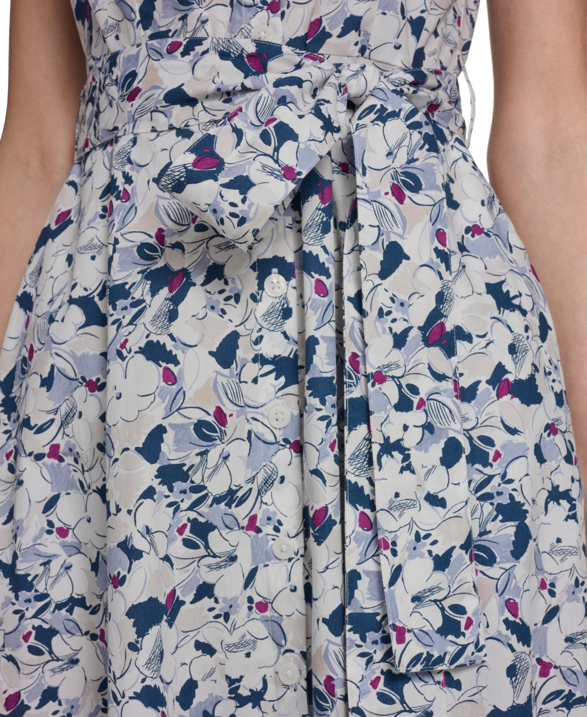 Calvin Klein Women's Sleeveless Button Front Shirt Dress