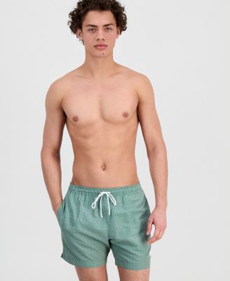 BOSS by Men's Squiggle Print 5" Swim Trunks