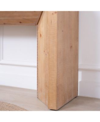 62" Modern Rustic Console Table – Solid-Look Engineered Wood Entryway Table