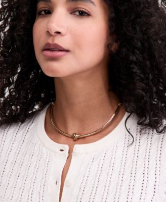 Knot Structured Collar Necklace, 16" + 3" extender