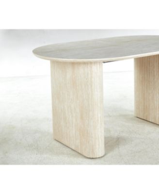 MDF Pedestal Dining Table - Modern Style for 4-6