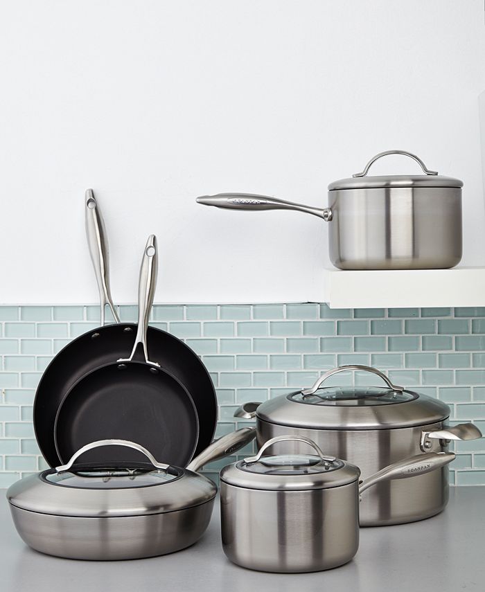 SCANPAN CTX 10Piece Nonstick Cookware Set, Induction Suitable, Black